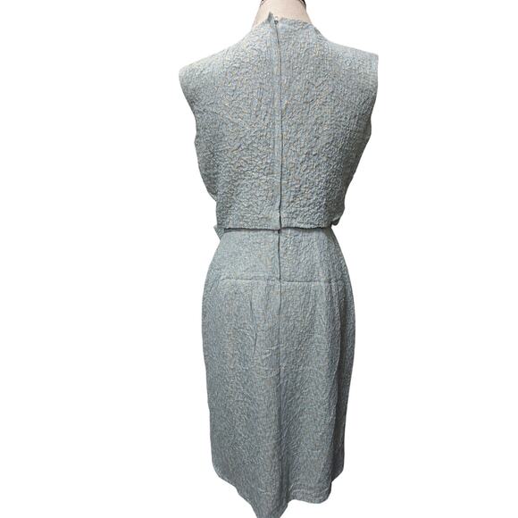 Vintage Ardley New York Brocade Rosette Formal Dress, Teal & Gold - Picture 3 of 11